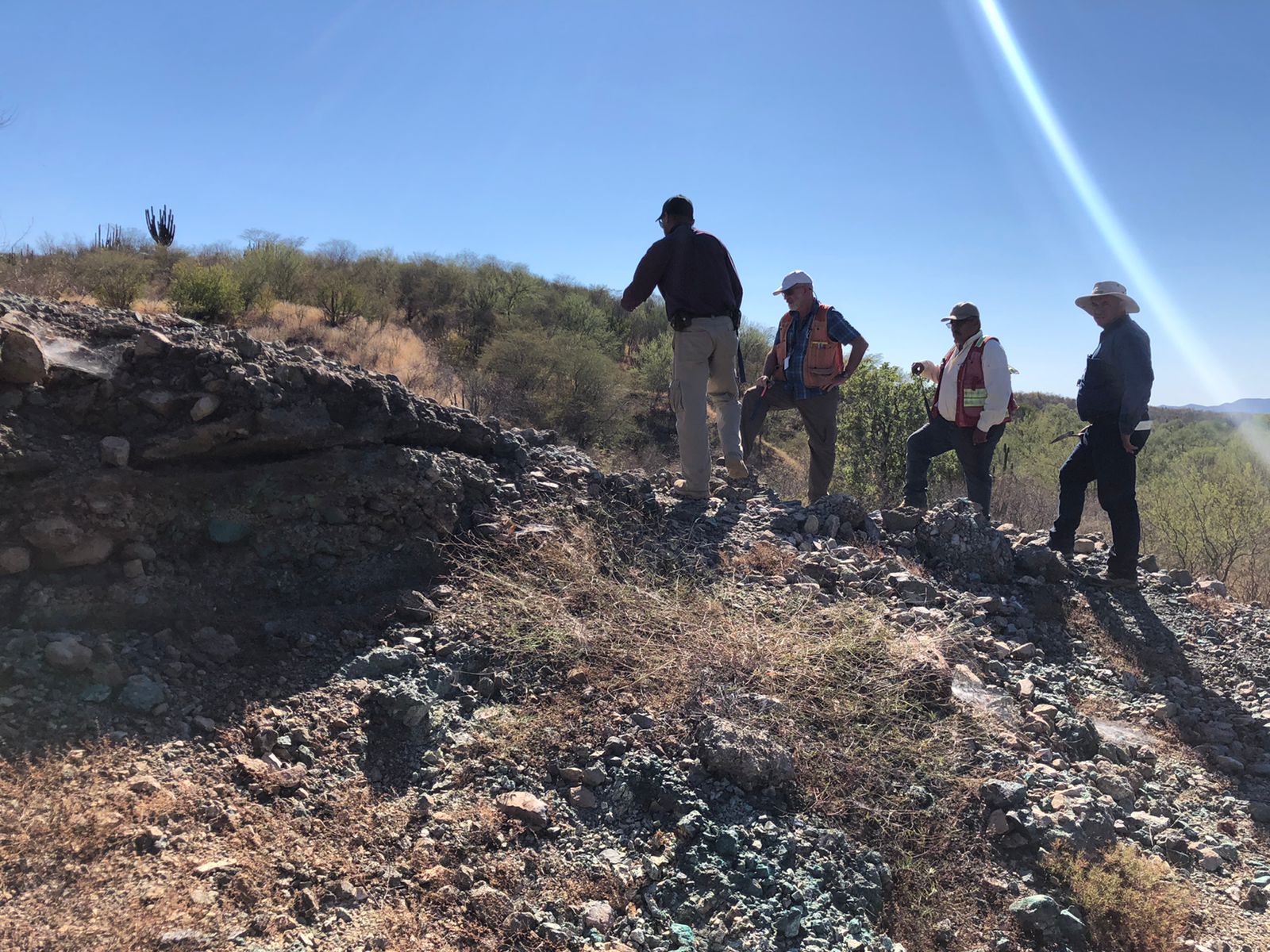 VP of Exploration and the team examines Pedro property in Mexico