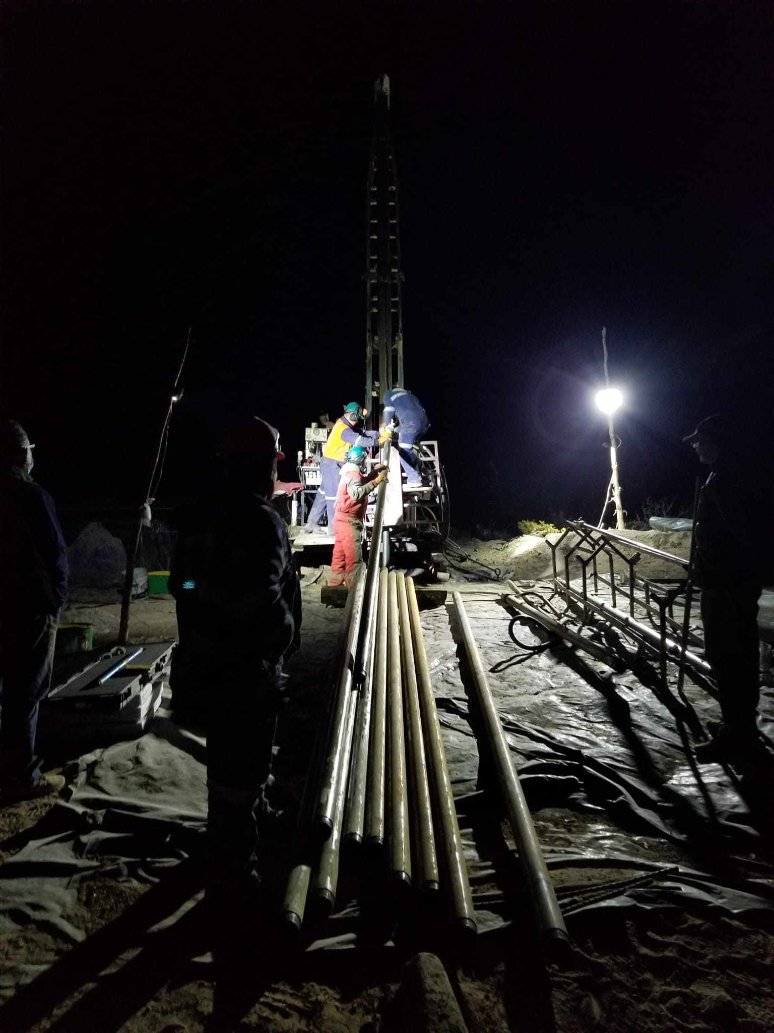 Core drilling on the Pedro Gold Project