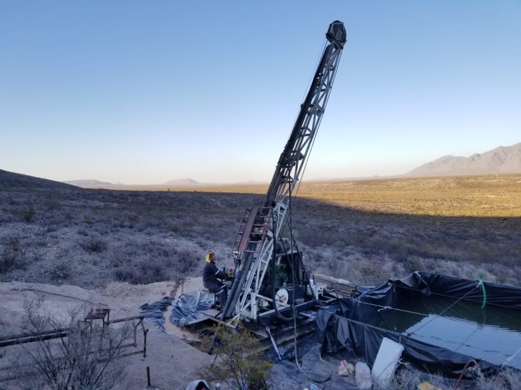 Core drilling on the Pedro Gold Project